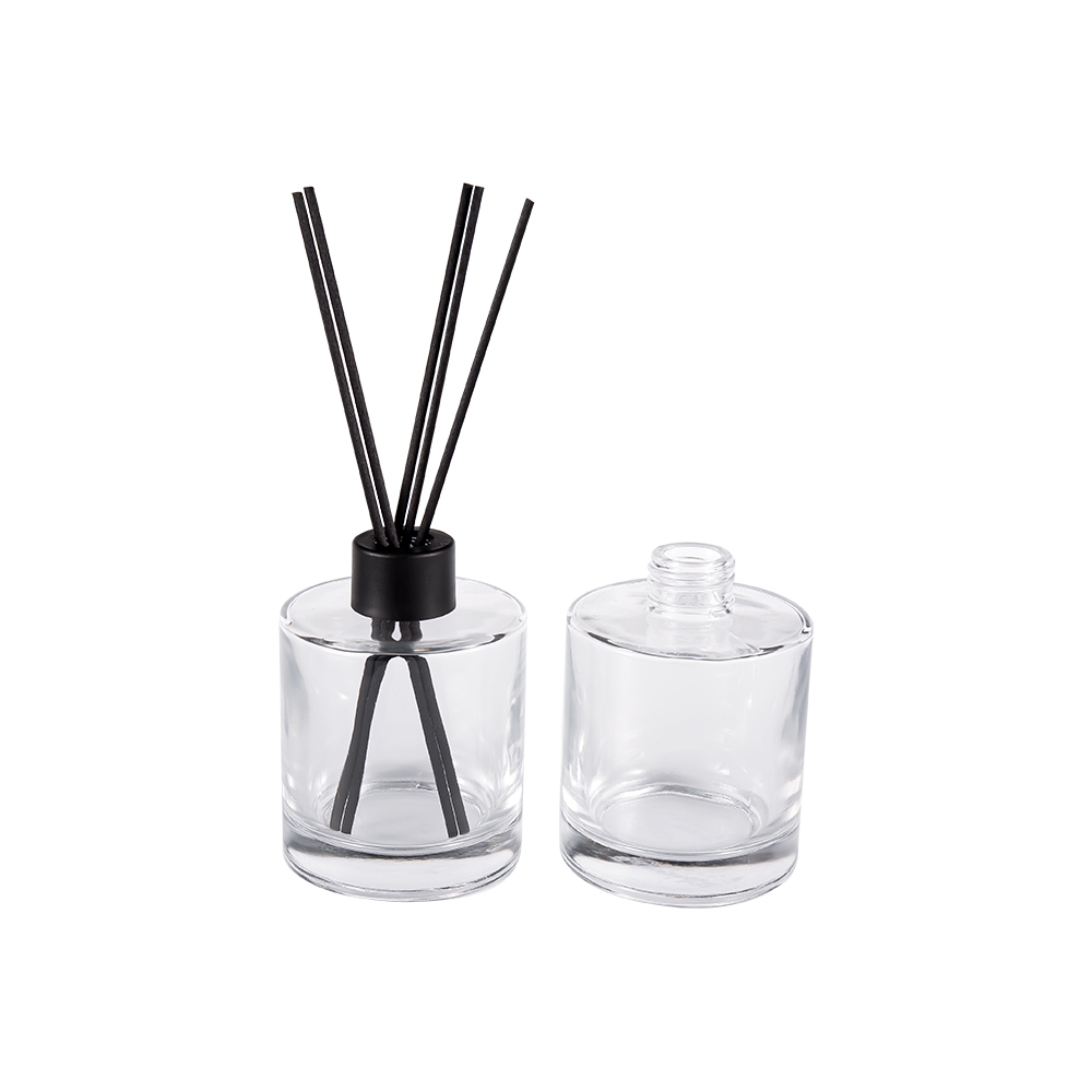 HJ-RX2109 sylinterimäinen piikivilasi diffuusoripullo muovinen alumiinikorkki värikuitutarra