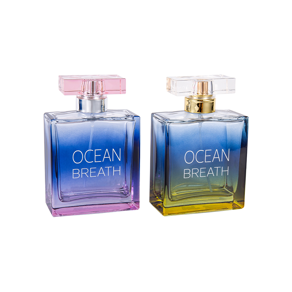 GC4375-WJ208 100 ml kaksisävyinen päällystetty lasihajuvesipullo Surlyn UV-pinnoitetulla korkilla