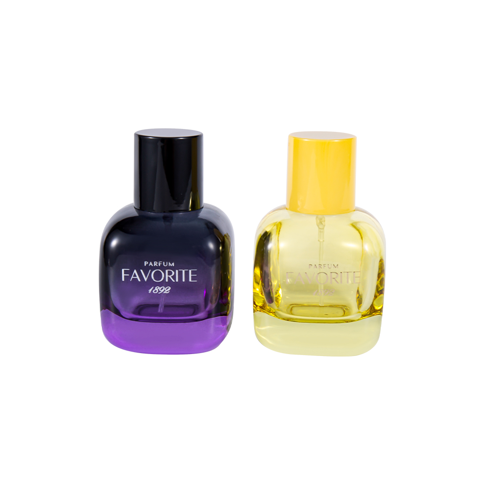 GC4869-WJ2531 50 ml koristeellinen lasinen hajuvesipullo PP-korkilla, monikapasiteettinen sarja