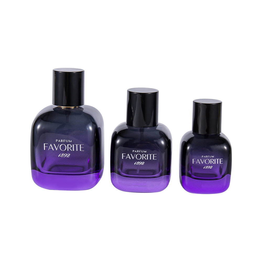 GC4869-WJ2531 50 ml koristeellinen lasinen hajuvesipullo PP-korkilla, monikapasiteettinen sarja