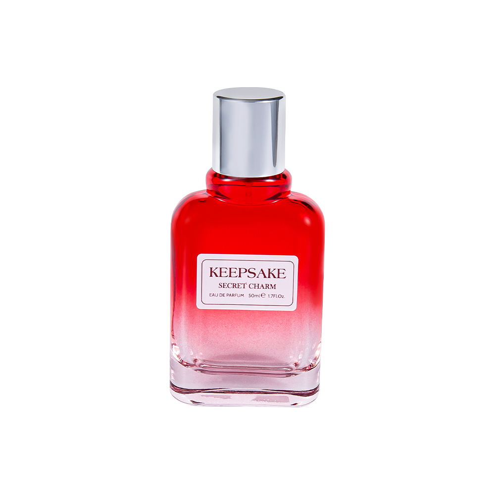 KY861-WJ412 50 ml upouusi tyhjä lasihajuvesipullo kiiltävällä hopeakorkilla